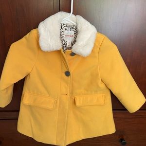 Adorable yellow pea coat